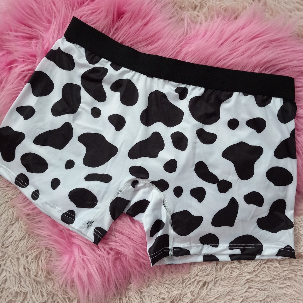 Funny comfy silky cow print cow face boxer briefs- SOLD @ hosted store - Picture 3 of 3